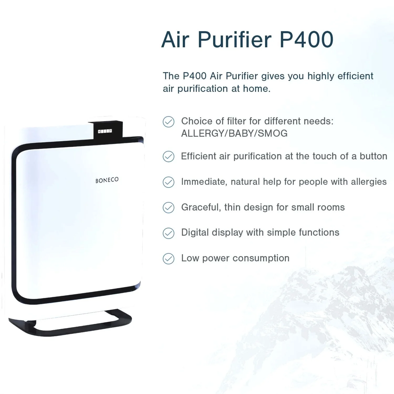 BONECO - Air Purifier P400 with HEPA & Activated Carbon Filter - Image 3
