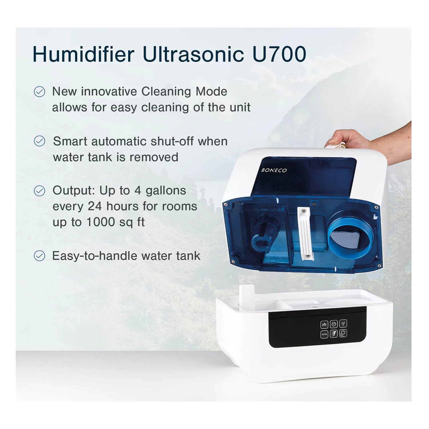 BONECO - Warm & Cool Mist Ultrasonic Humidifier U700 - Image 5