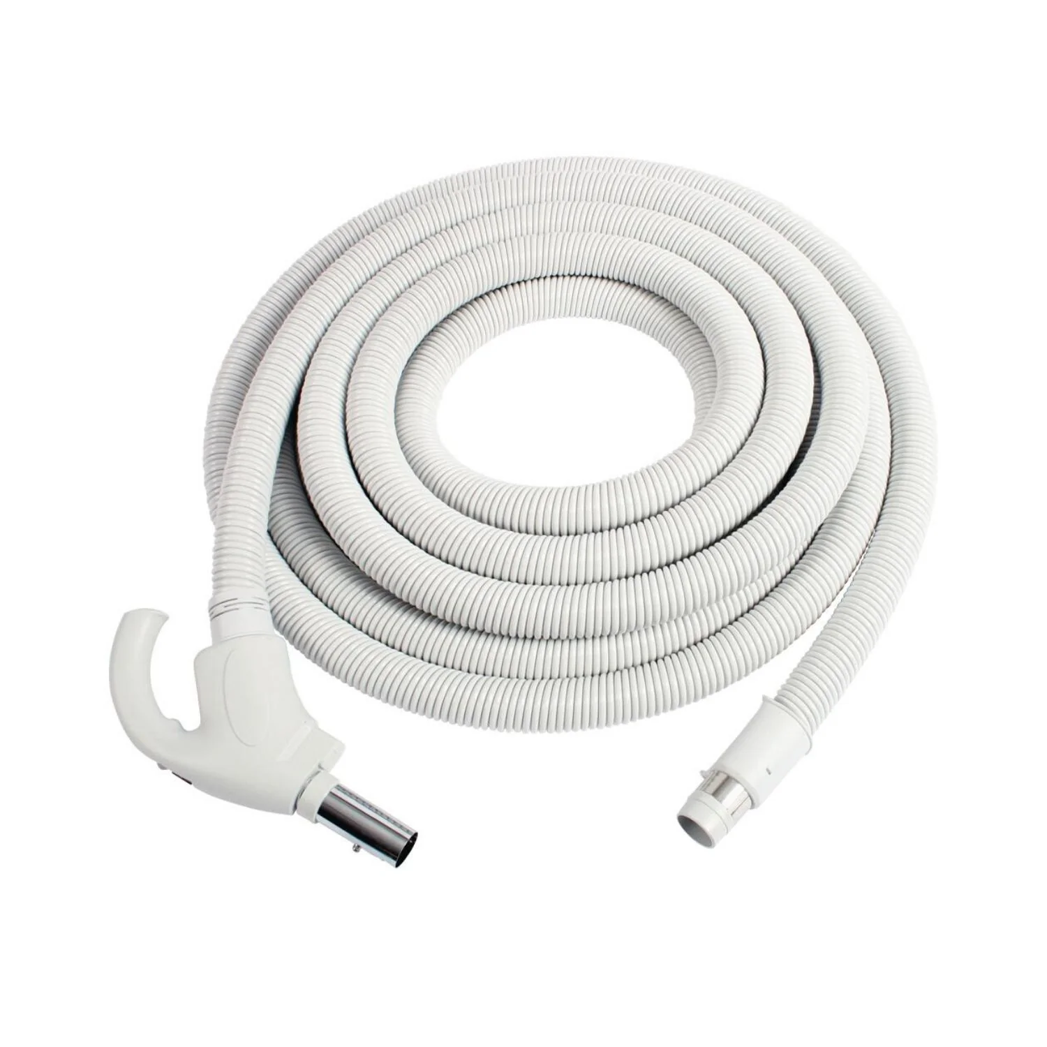 Central Vacuum Low Voltage Hose- 30 Foot- Fits Button Lock and Friction Fit
