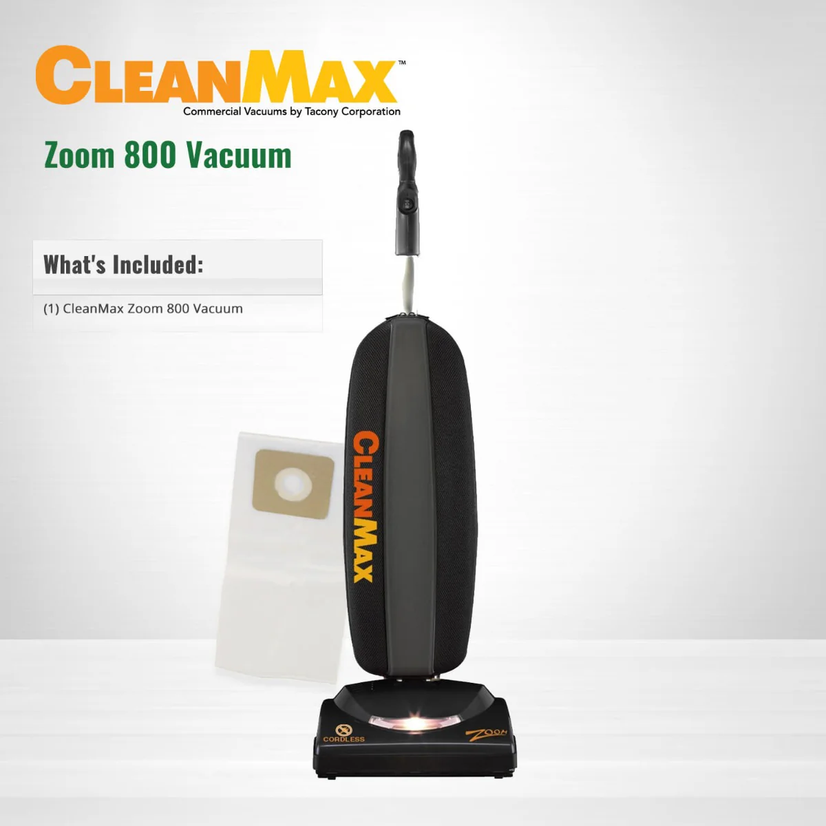 CleanMax Zoom Lightweight Cordless Upright Vacuum (ZM-800.6) - Image 4