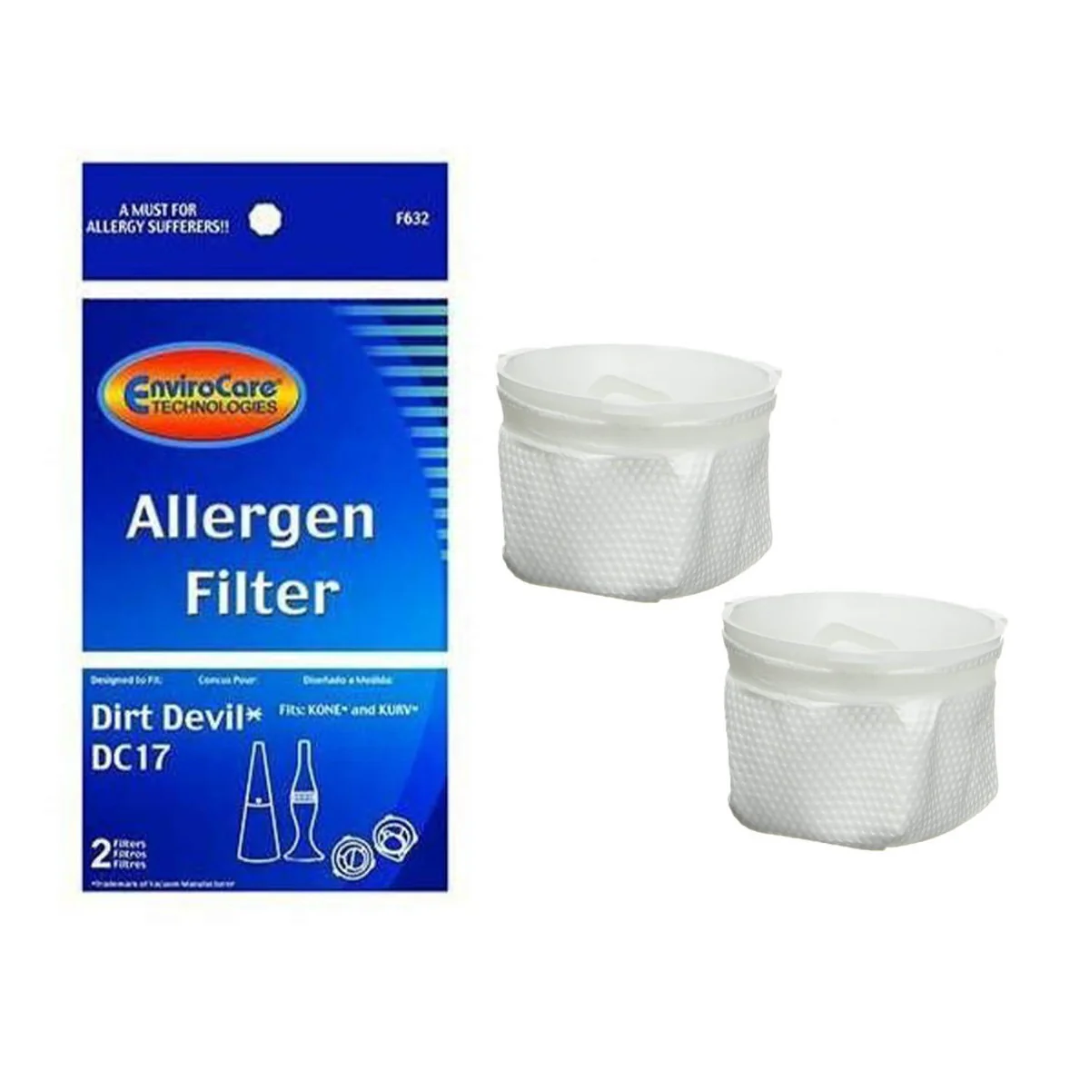 Dirt Devil F17 Filter by EnviroCare – 2 Pack
