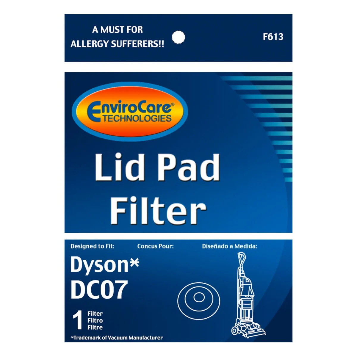 Dyson EnviroCare DC07 Replacement Post Motor Upright Lid Filter - Image 3