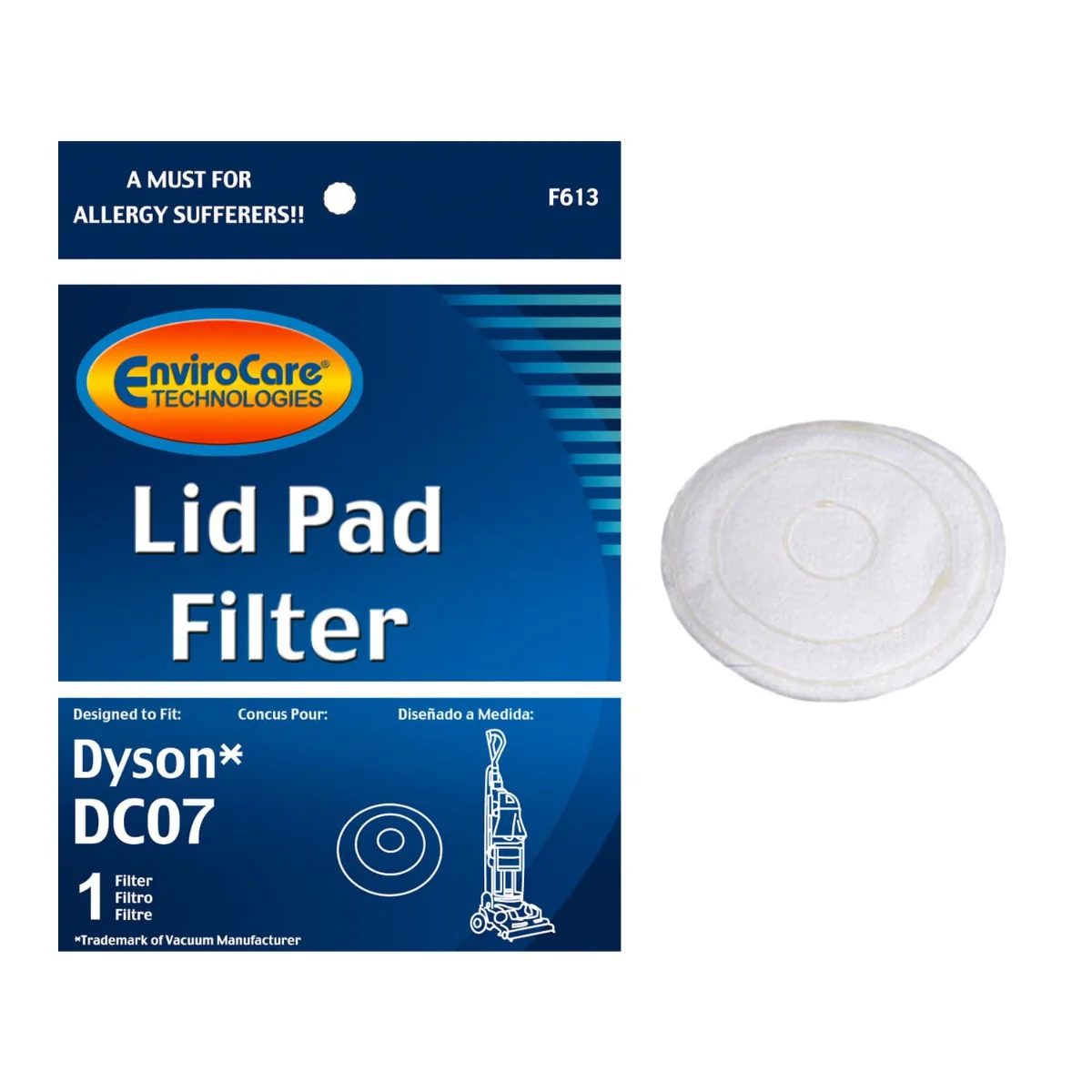 Dyson EnviroCare DC07 Replacement Post Motor Upright Lid Filter - Image 5