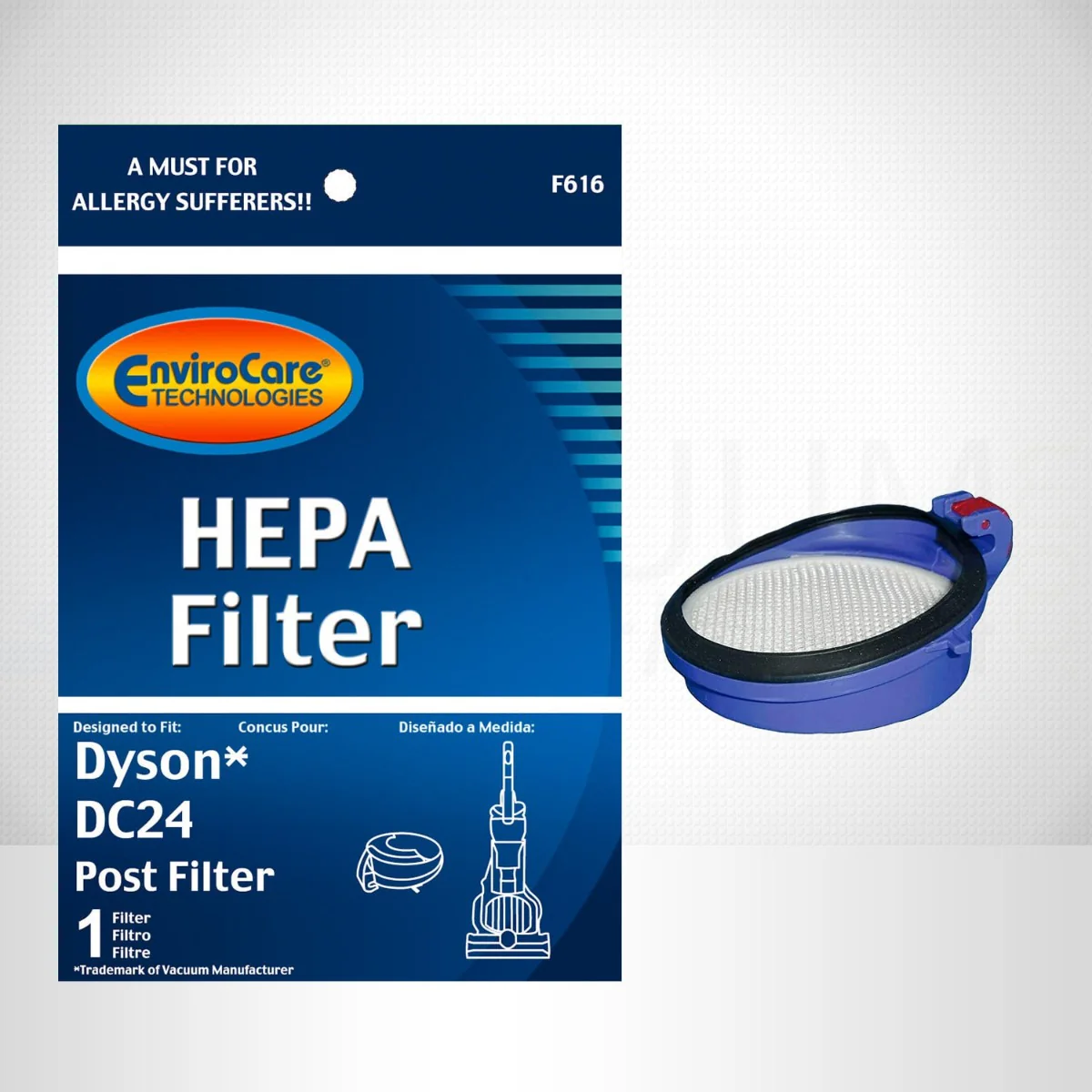 EnviroCare Dyson Replacement Post Motor Vacuum Filter for DC24 (F616) - Image 2