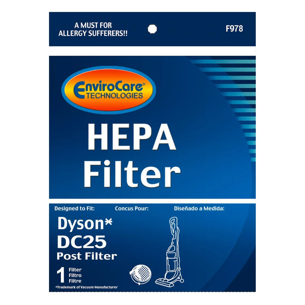 EnviroCare Dyson Replacement Post Motor Vacuum Filter for DC25 (F978) - Image 6