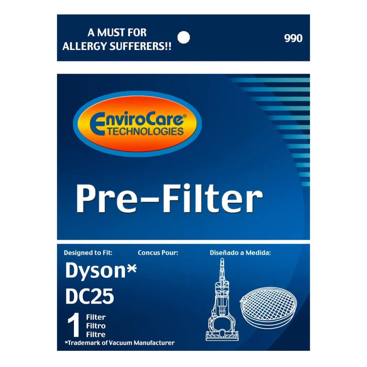 EnviroCare Dyson Replacement Pre Motor Vacuum Filter for DC25 (F990) - Image 6