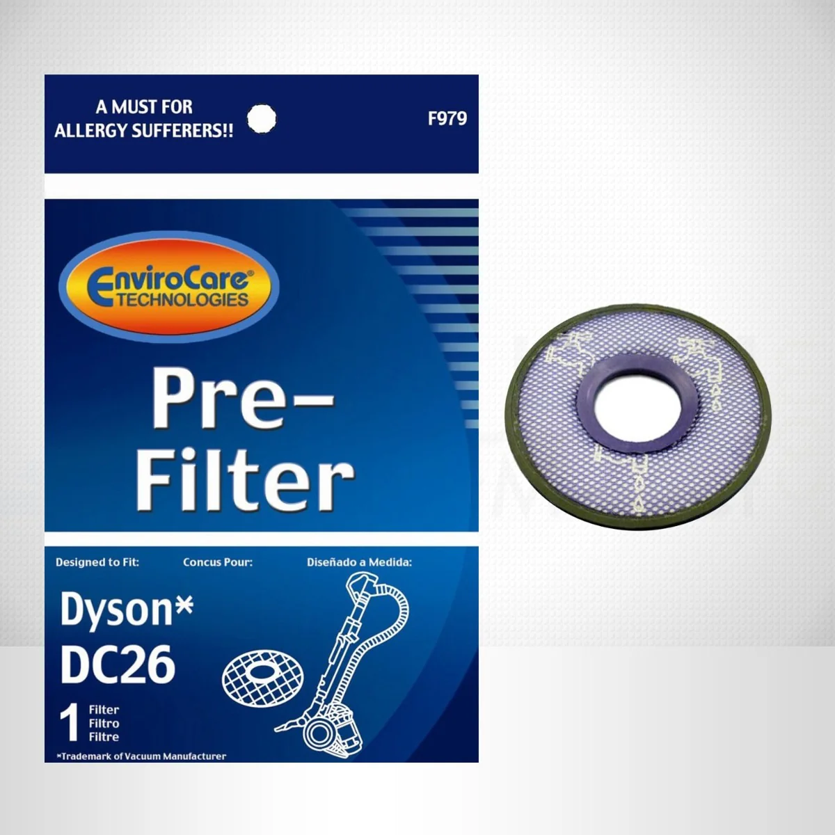 EnviroCare Dyson Replacement Pre Motor Vacuum Filter for DC26 (F979) - Image 2