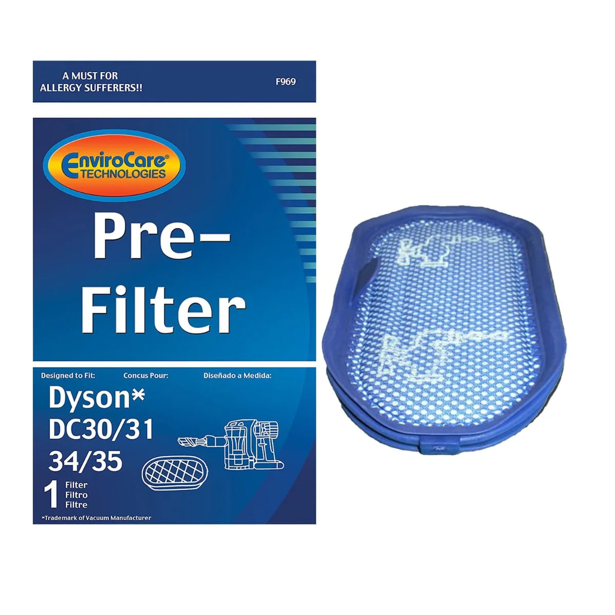 EnviroCare Dyson Replacement Pre Motor Vacuum Filter for DC 30 DC 31 DC 34 and DC 35 (F969) - Image 7