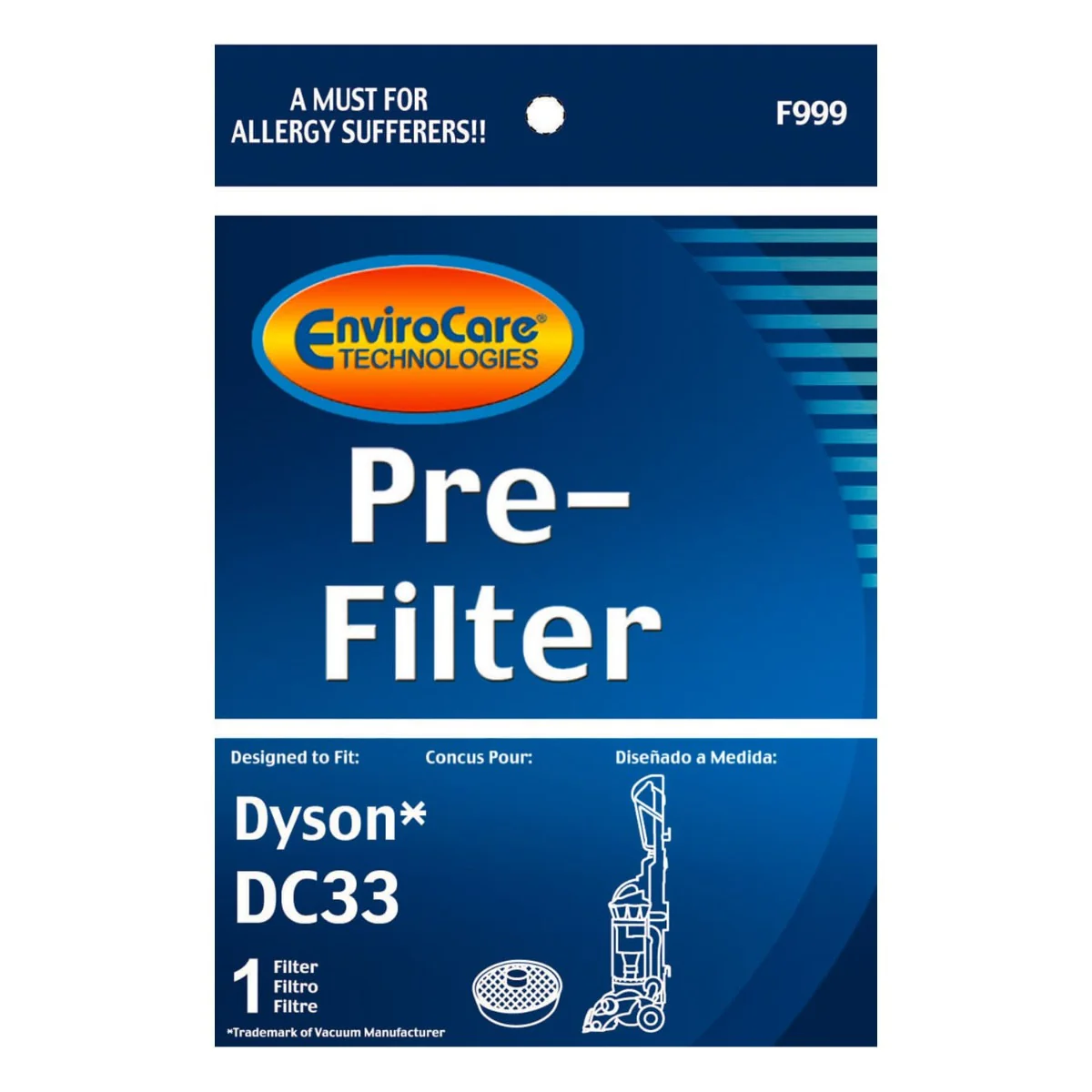 EnviroCare Dyson Replacement Pre Motor Vacuum Filter for DC33 (F999) - Image 6