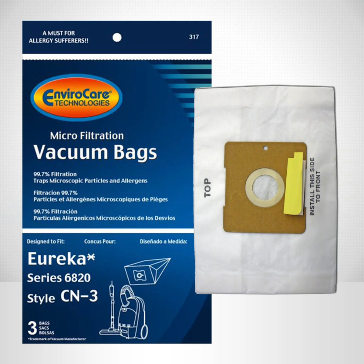 EnviroCare Eureka Series 6820 Style CN-3 Vacuum Bags – 3 Pack - Image 3
