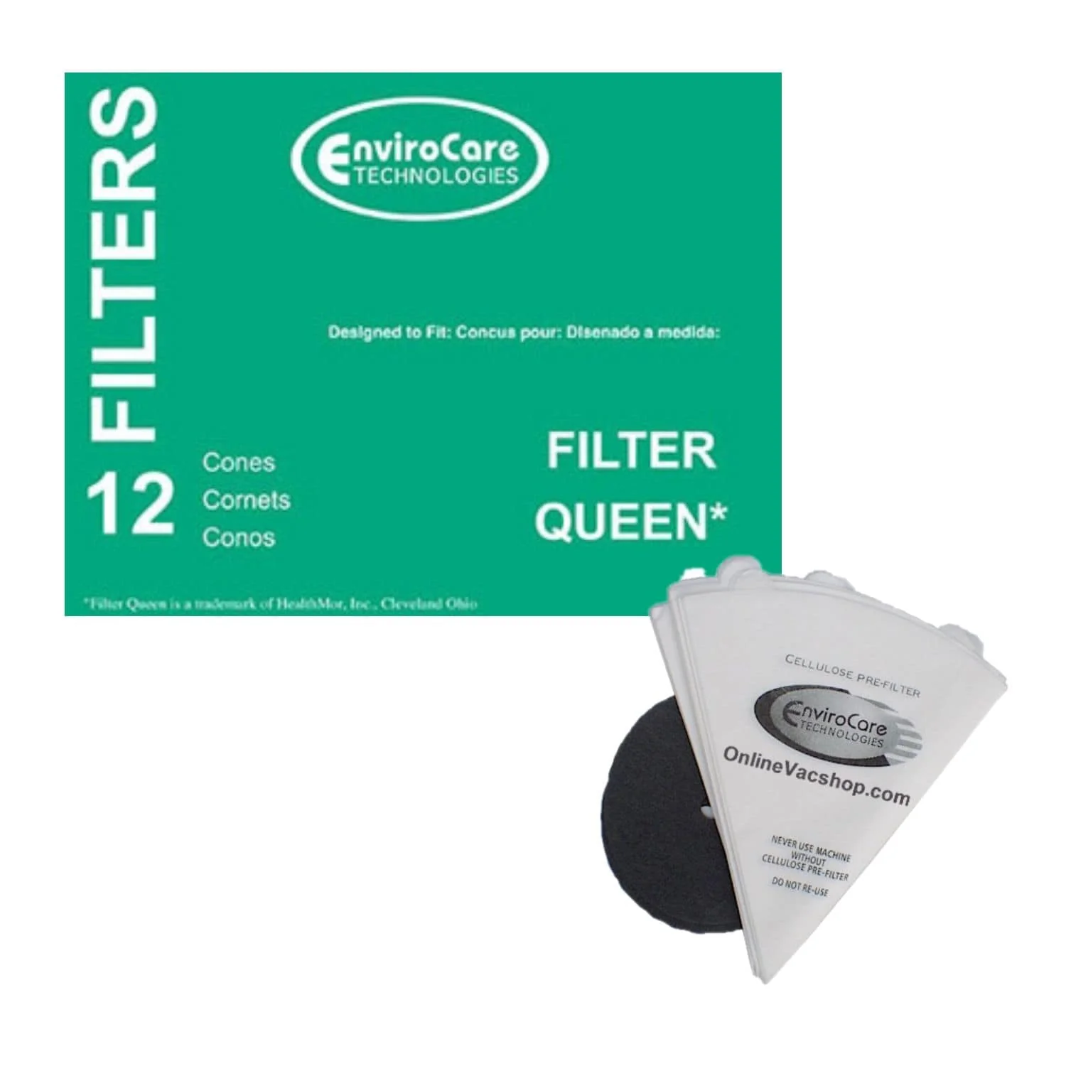 EnviroCare Filter Queen Cones (12 Pack)