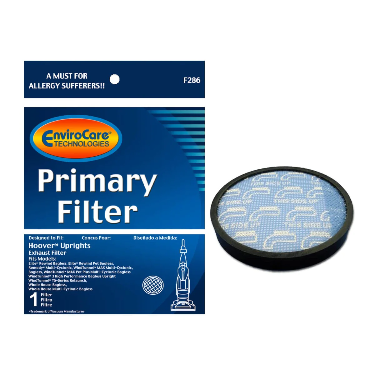 EnviroCare Hoover F286 WindTunnel Primary Exhaust Filter - Image 2
