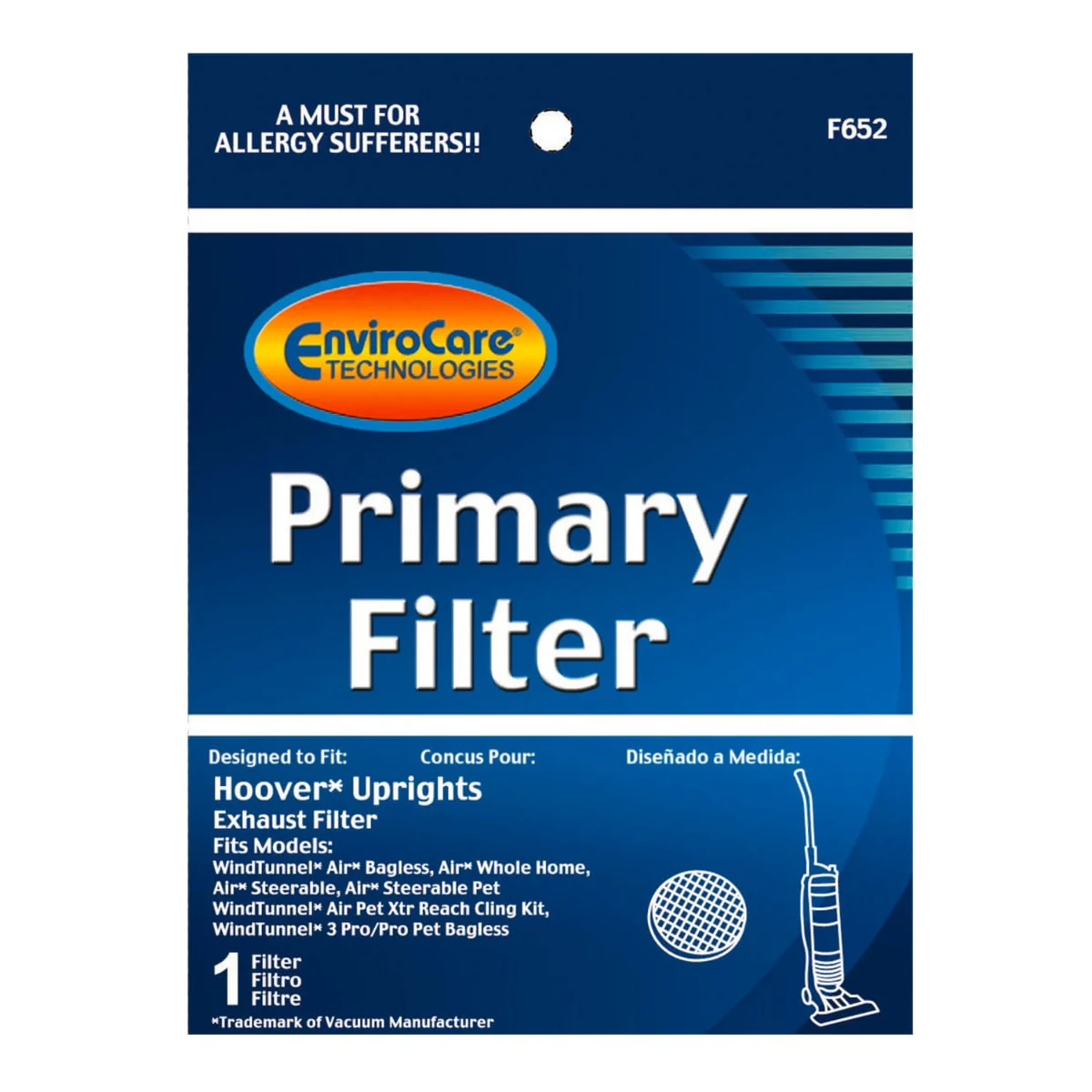 EnviroCare Hoover Filter F652