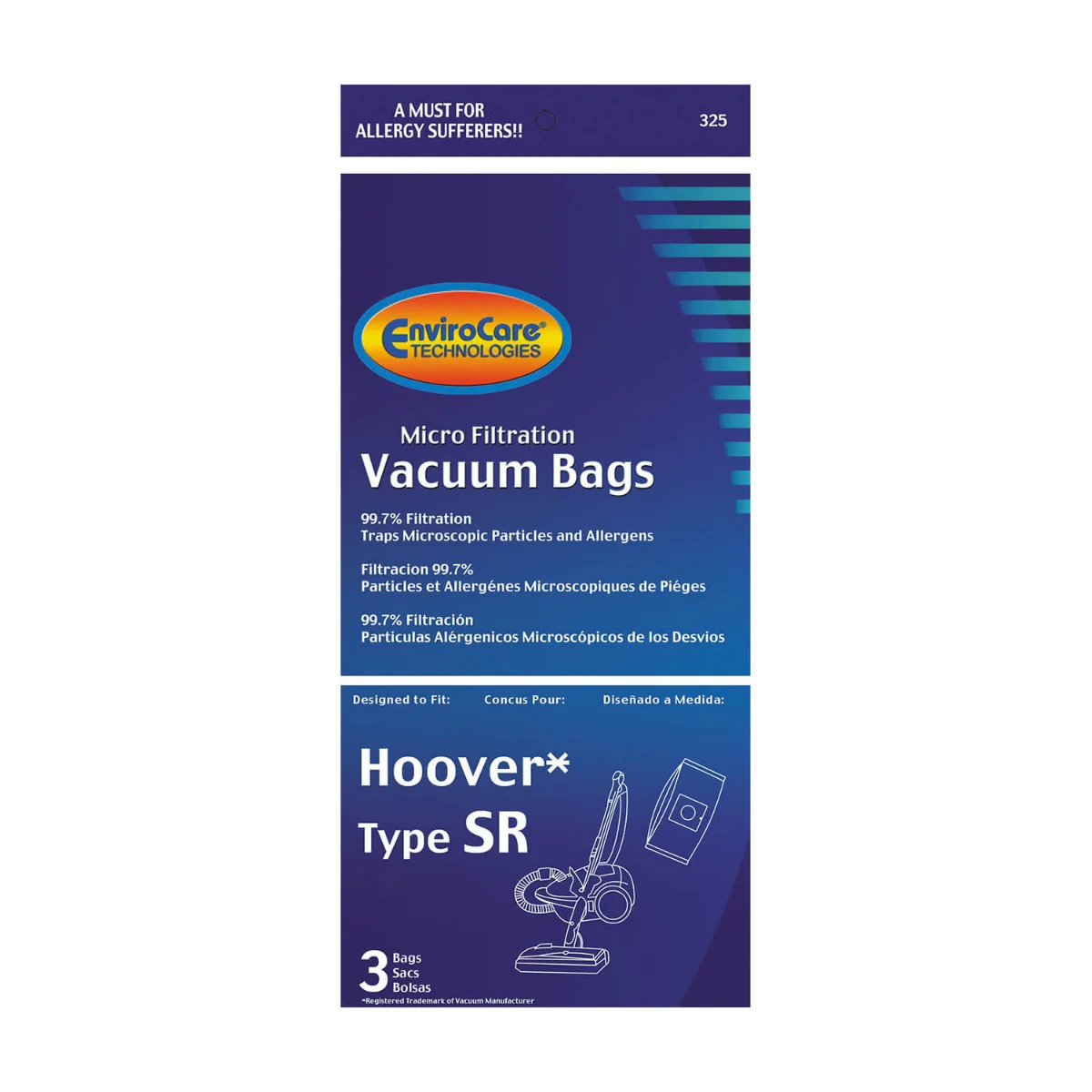 EnviroCare Hoover SR Vacuum Bags – 3 Pack