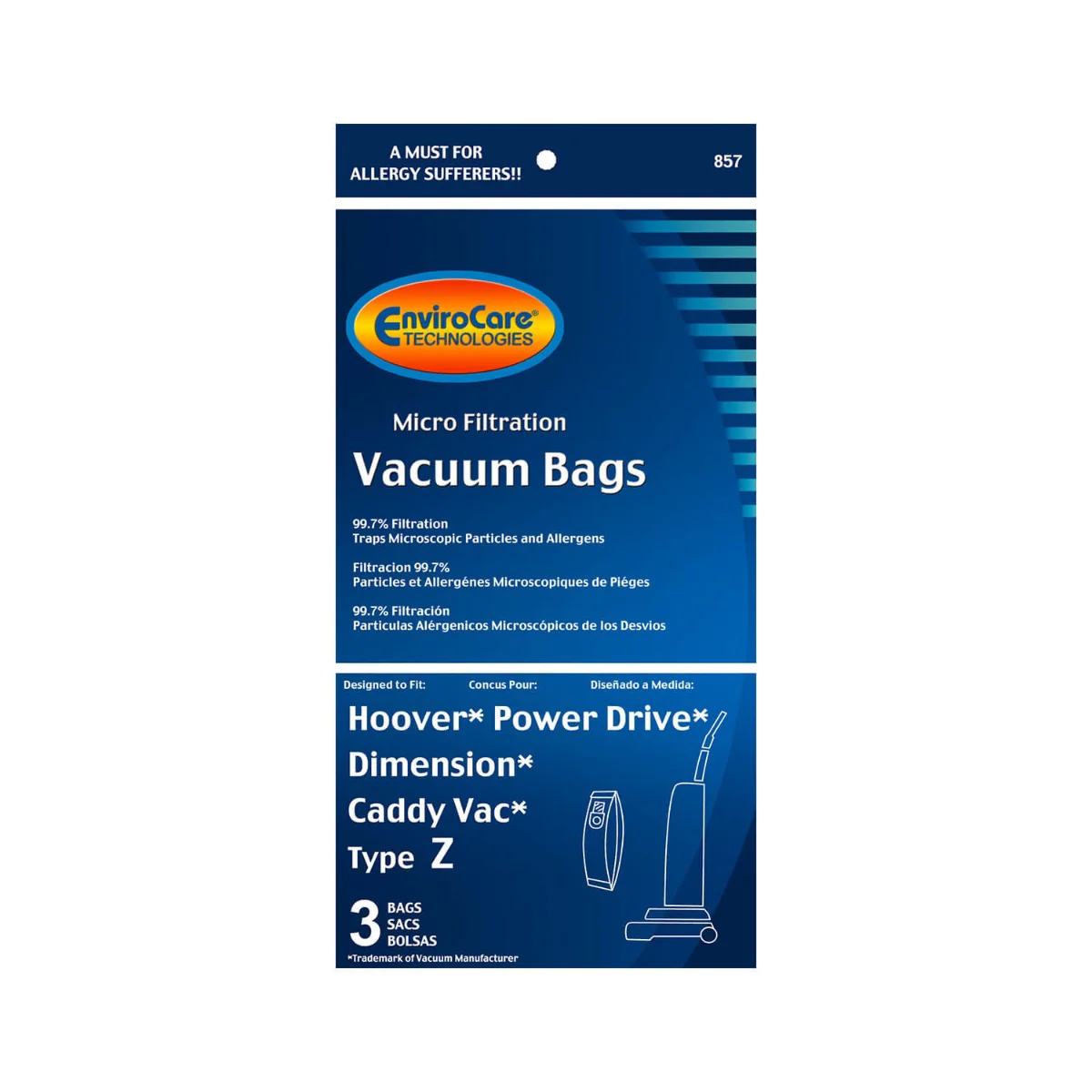 EnviroCare Hoover Z Bags (3pk)
