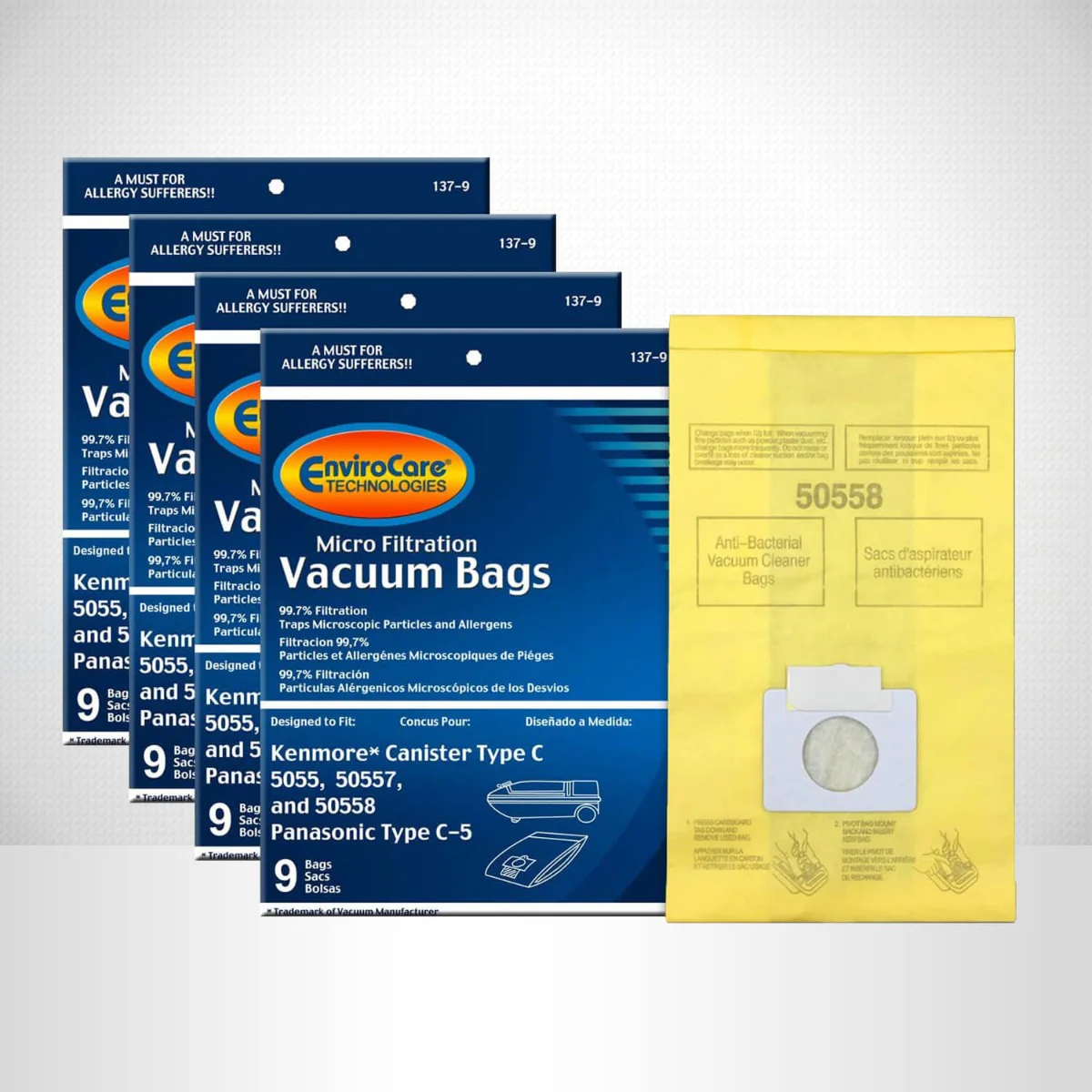 EnviroCare Kenmore 50558 Type C Canister Vacuum Bags - 36 Pack - Image 5