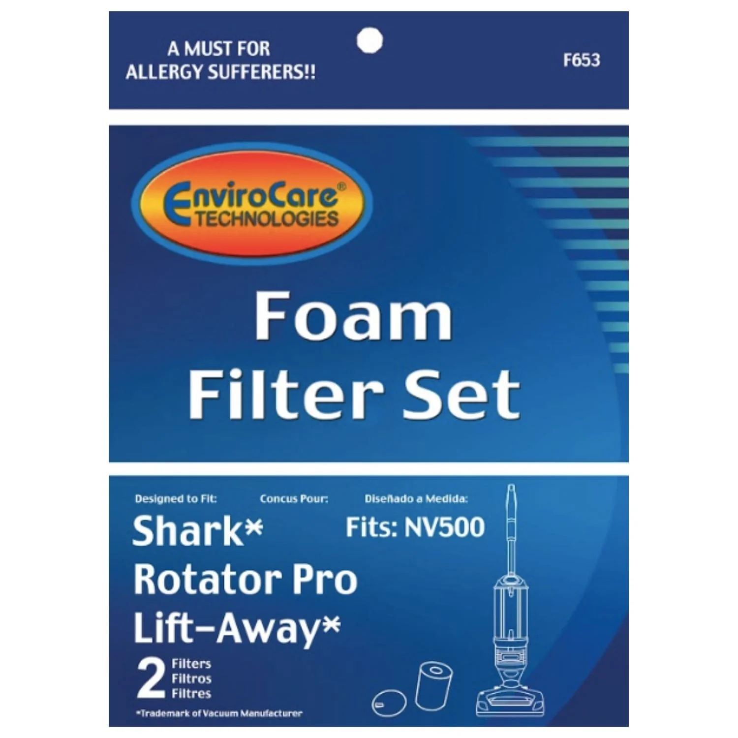 EnviroCare Shark NV500 Rotator Pro Lift Away Filter Set (F653) - Image 4