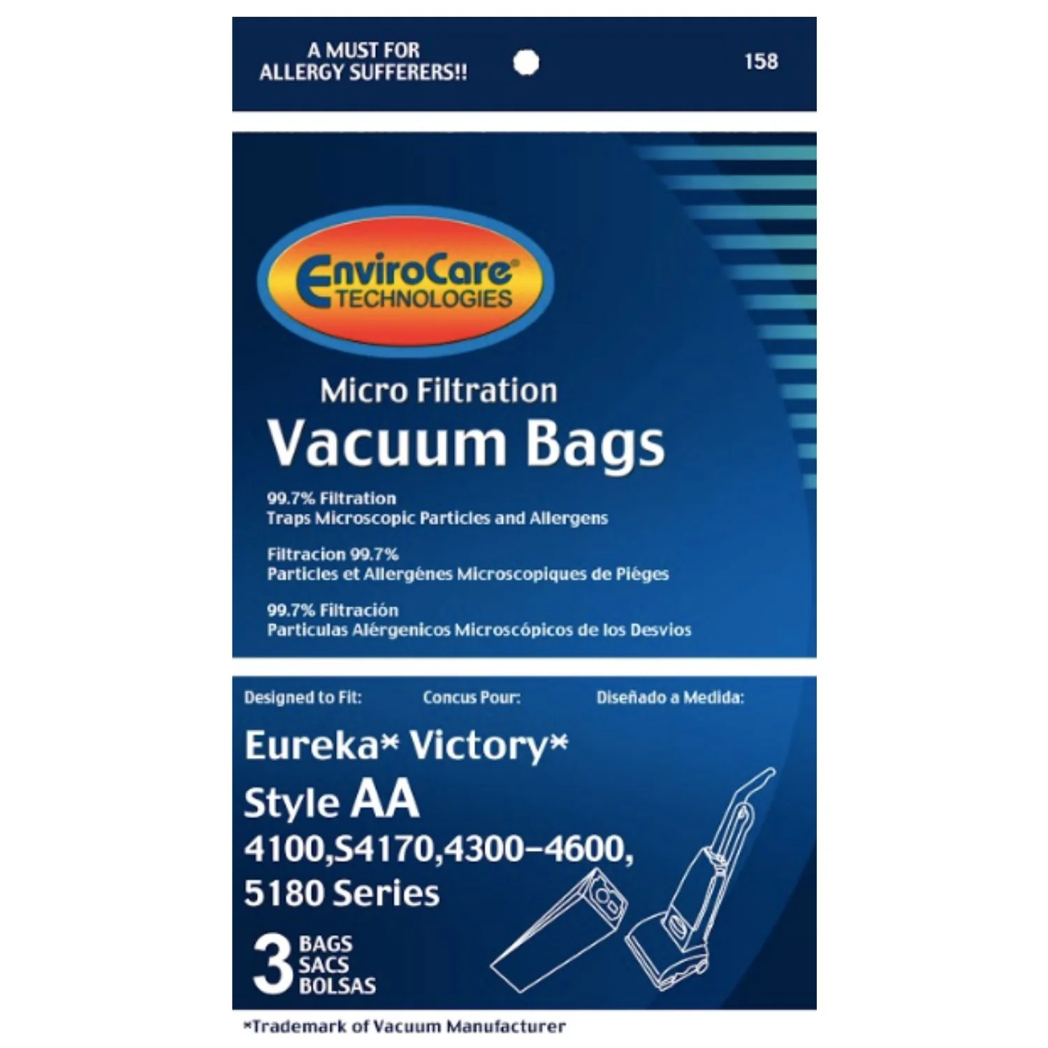 Eureka AA Vacuum Cleaner Bags (3pk) - Image 3