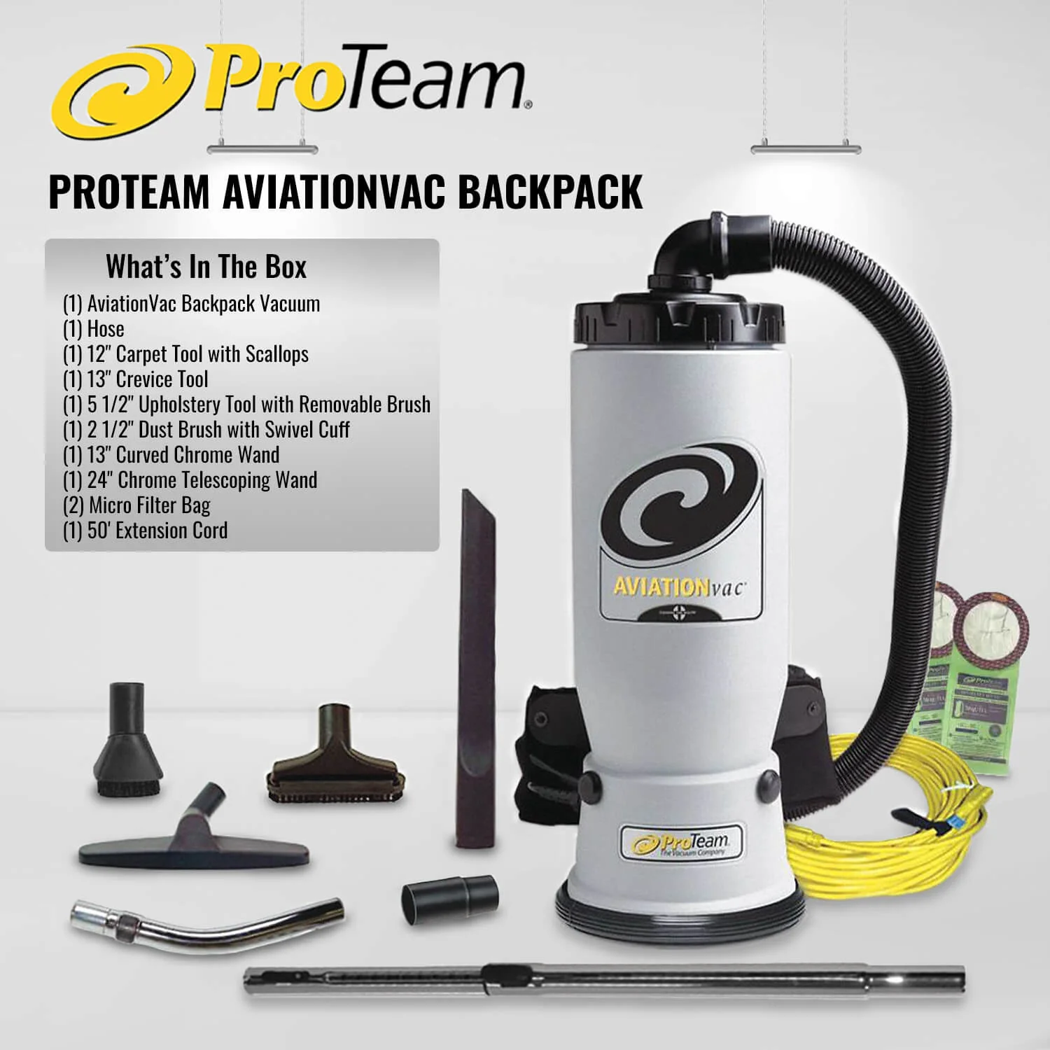 ProTeam 103024 6 QT AviationVac Commercial Backpack Vacuum - Image 3