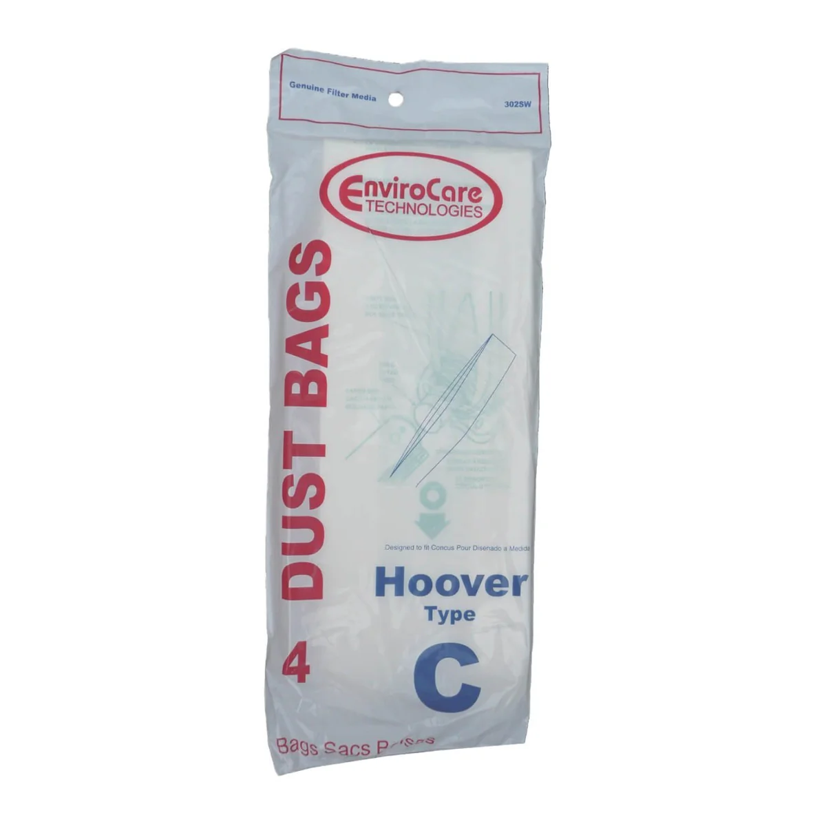 EnviroCare Hoover C Bags (4 Pack)