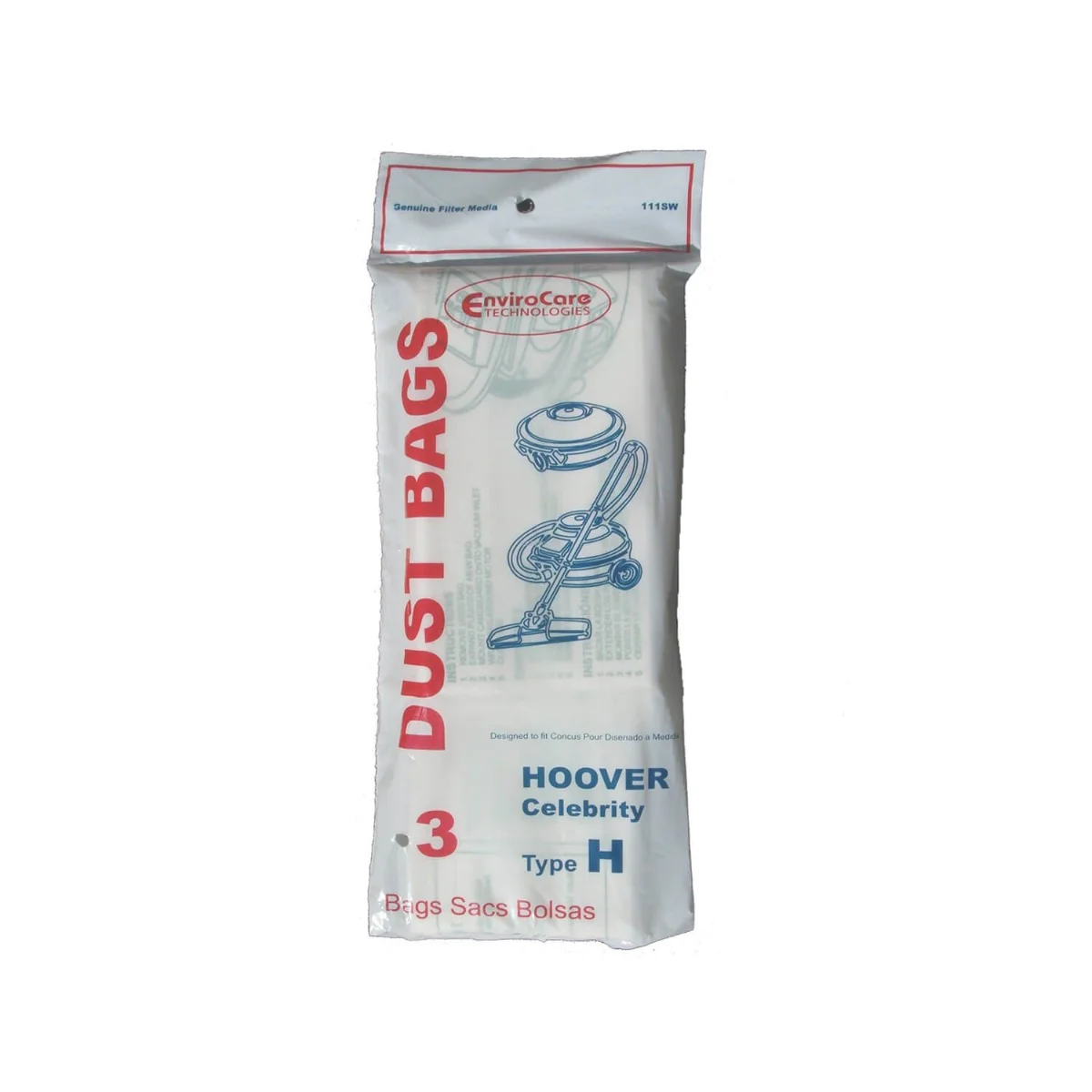 Hoover Type H Celebrity Canister Vacuum Bags (3 Pack) by EnviroCare