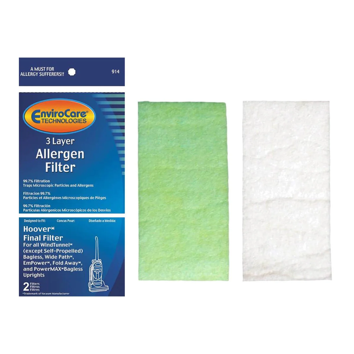 Hoover  Wind Tunnel  Final  Filter  - 2 Pack (F914)  