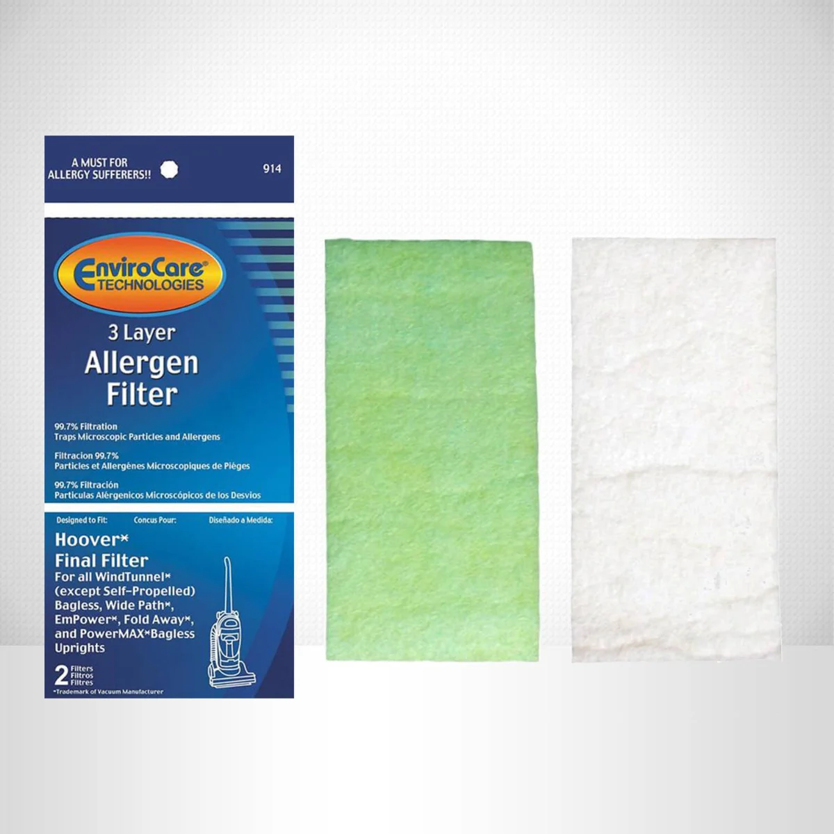 Hoover  Wind Tunnel  Final  Filter  - 2 Pack (F914)   - Image 6
