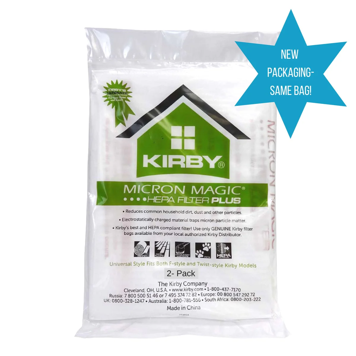 Kirby Universal Fit HEPA Plus Micron Magic Filtration Vacuum Bags - 2 pk - Image 2