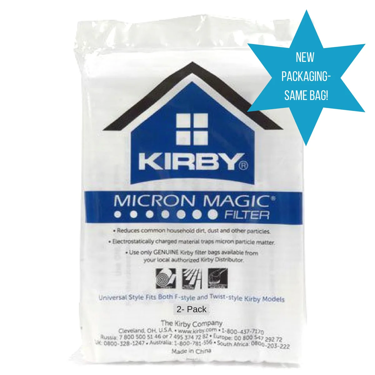 Kirby Universal Fit Cloth Vacuum Bags (2pk) - Image 3