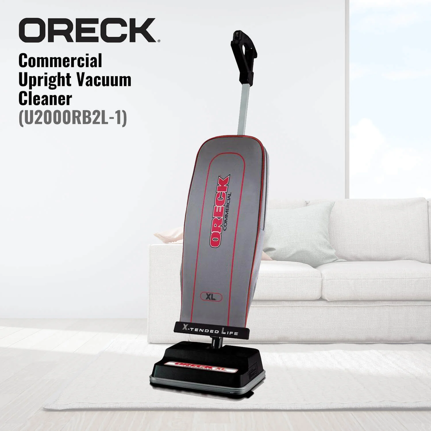 Oreck Commercial Upright Vacuum Cleaner O-U2000RB2L-1 - Image 3