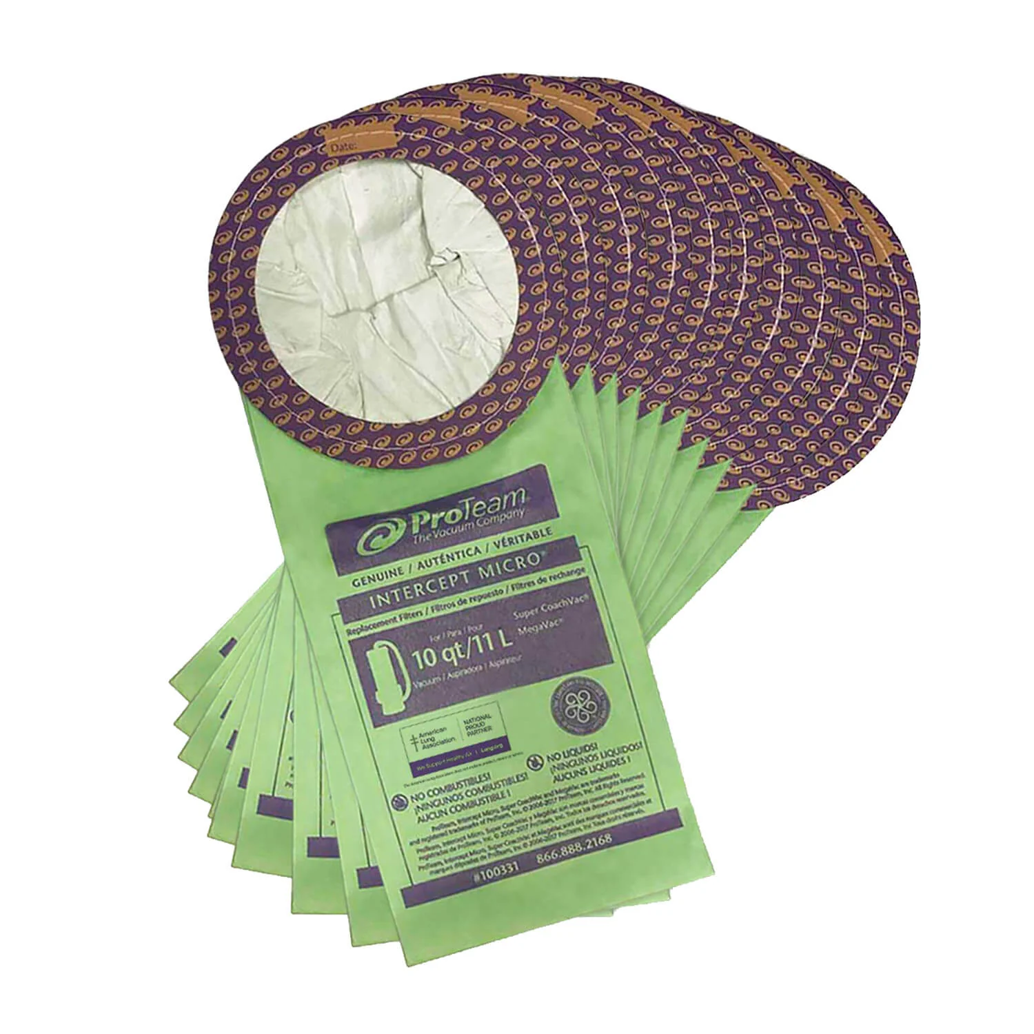 ProTeam 10 QT #100331 Intercept Micro Filter Vacuum Bags- 10 Pack - Image 3