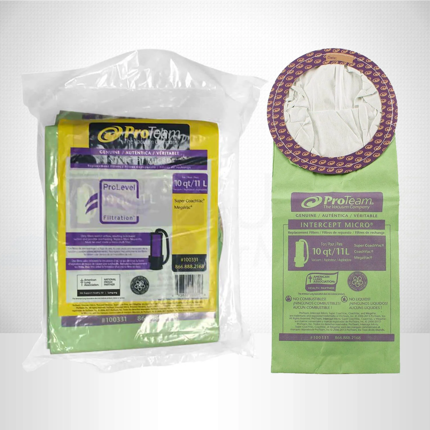 ProTeam 10 QT #100331 Intercept Micro Filter Vacuum Bags- 10 Pack - Image 4