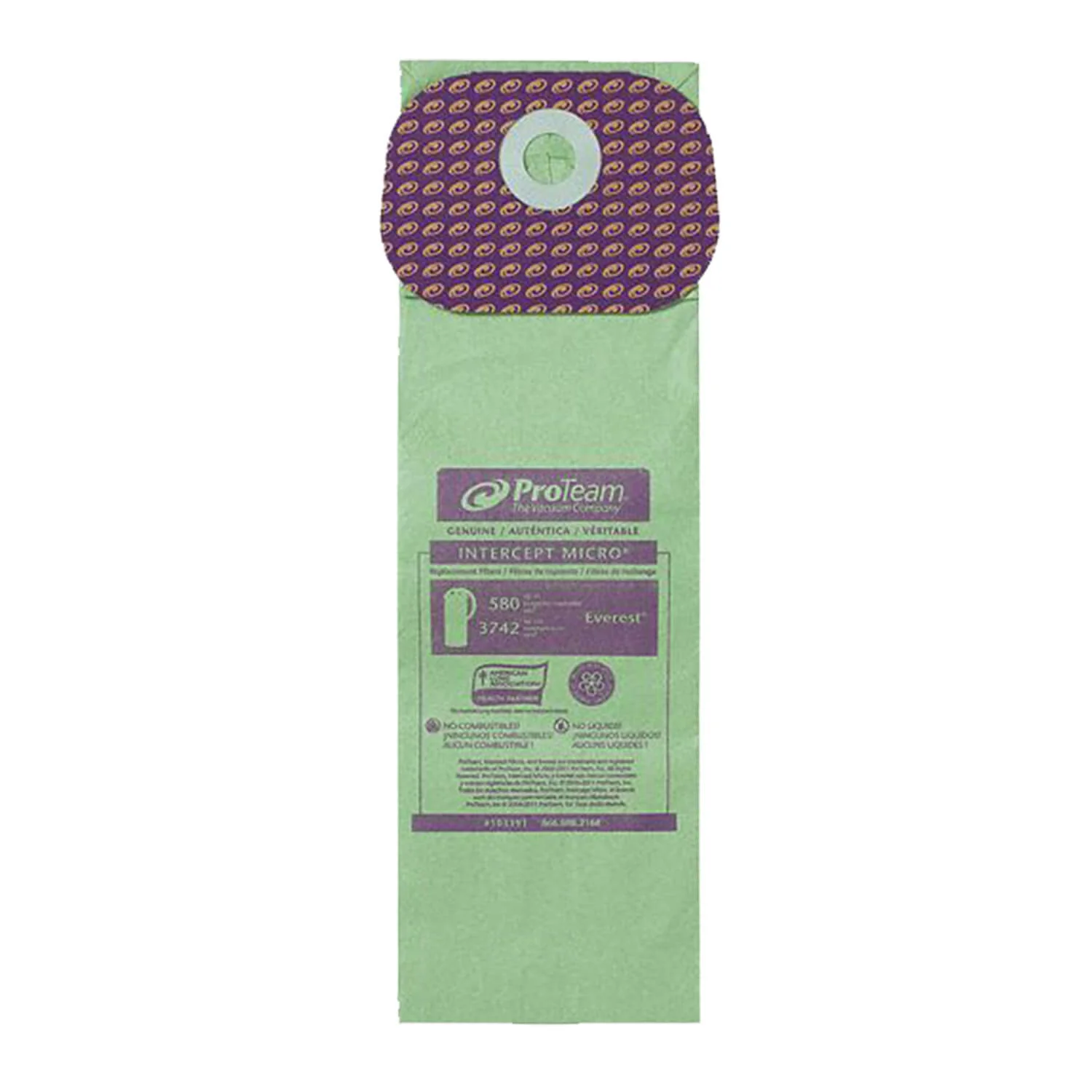 ProTeam 10 QT #103191 Intercept Micro Filter Vacuum Bags- 10 Pack - Image 3