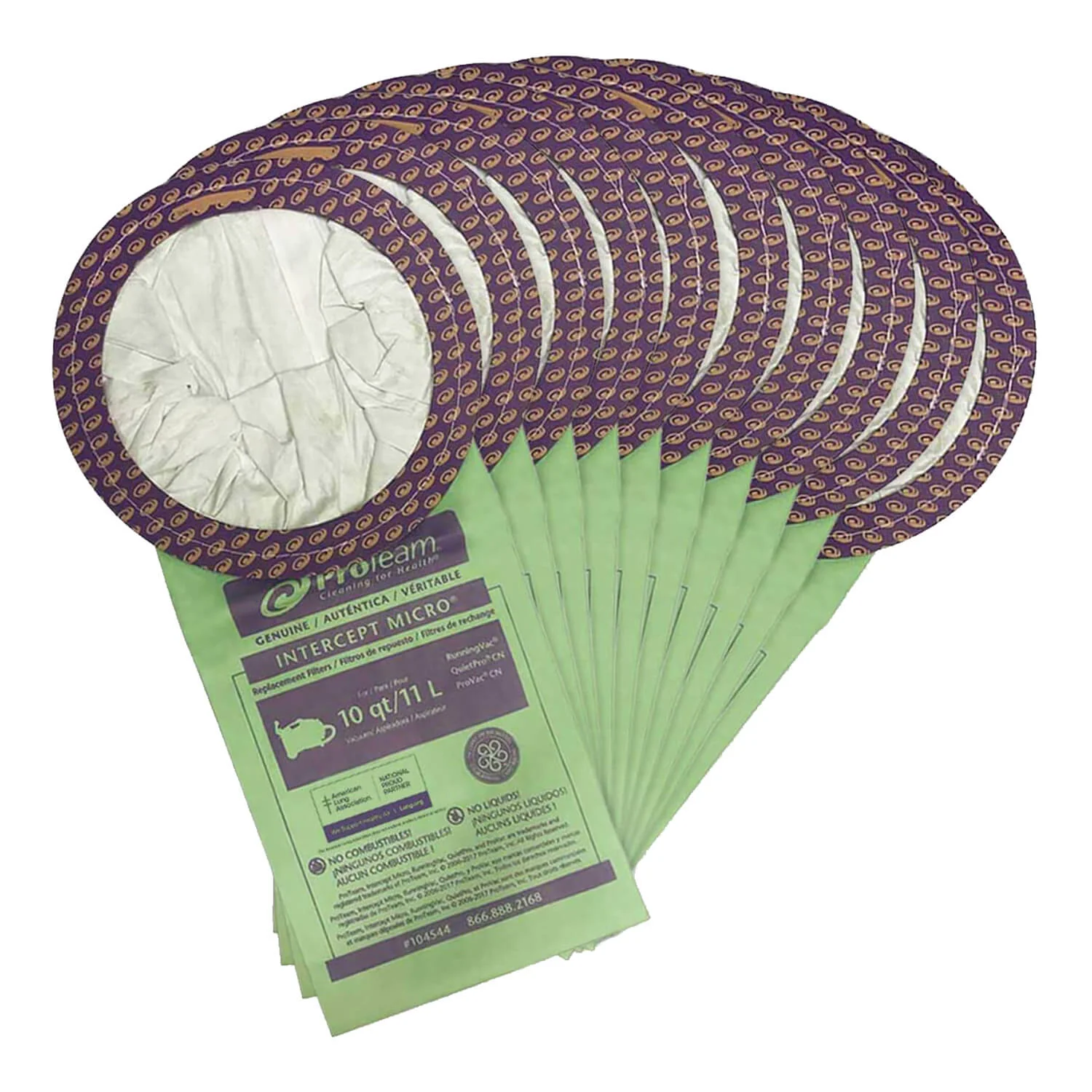 ProTeam 10 QT #104544 Intercept Micro Filter Vacuum Bags- 10 Pack - Image 4