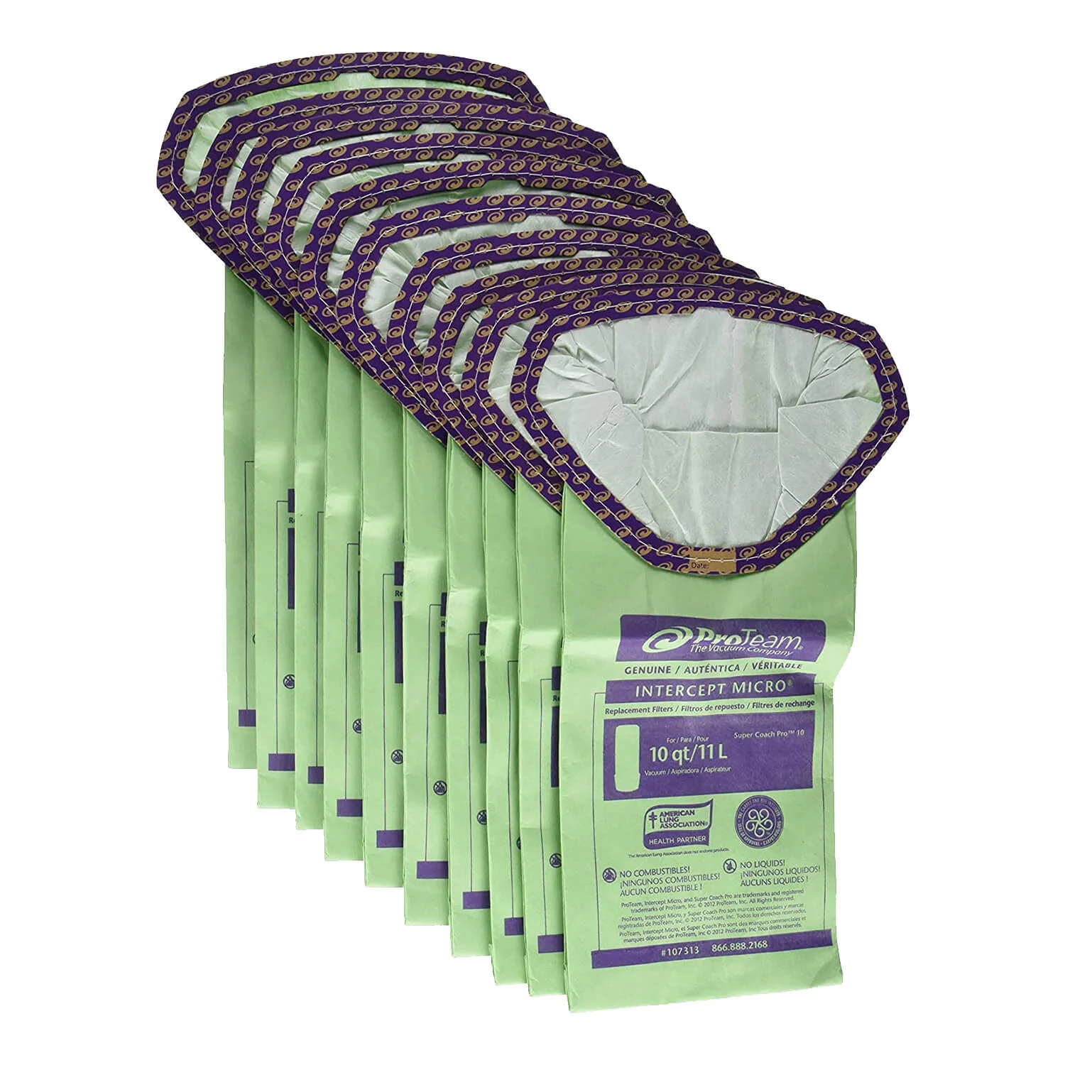 ProTeam 10 QT #107313 Intercept Micro Filter Vacuum Bags- 10 Pack - Image 4