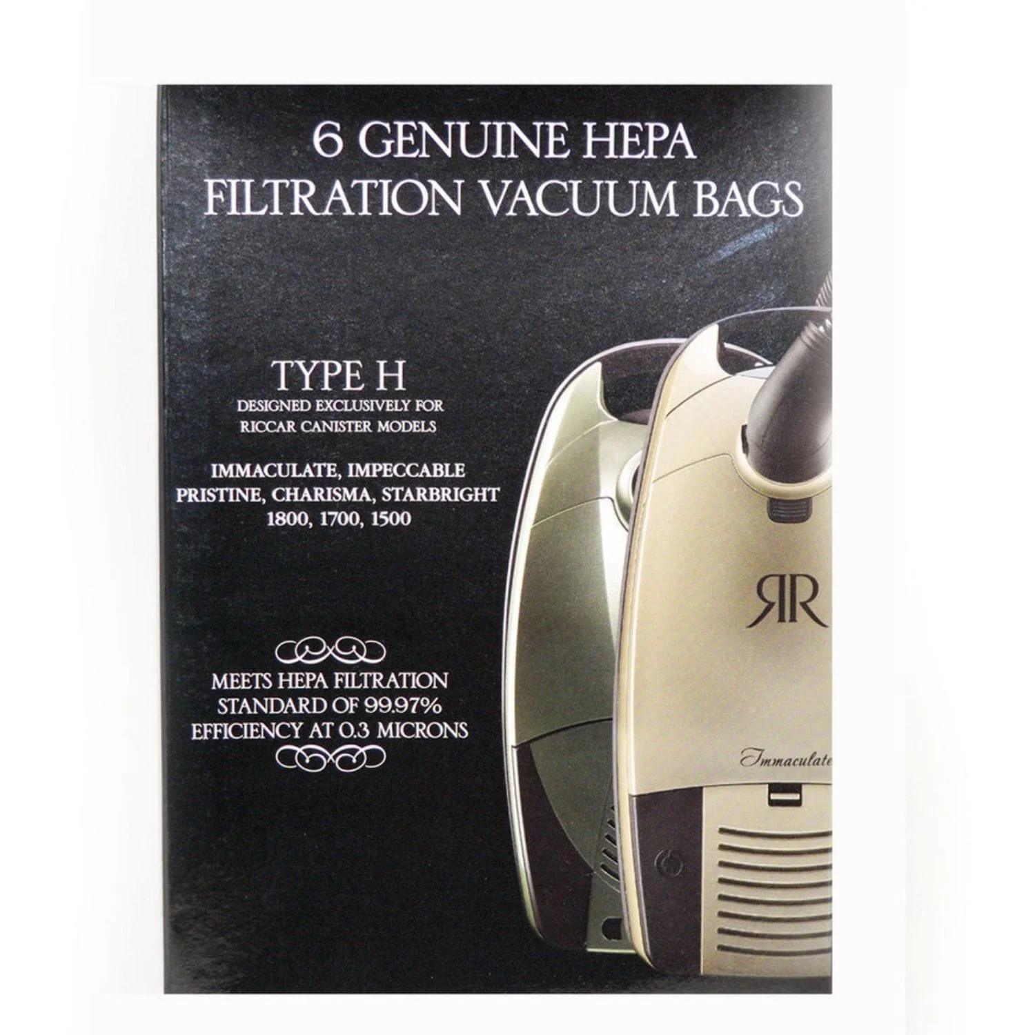 Riccar Canister HEPA Bags (RHH-6) - 6 Bags - Image 2