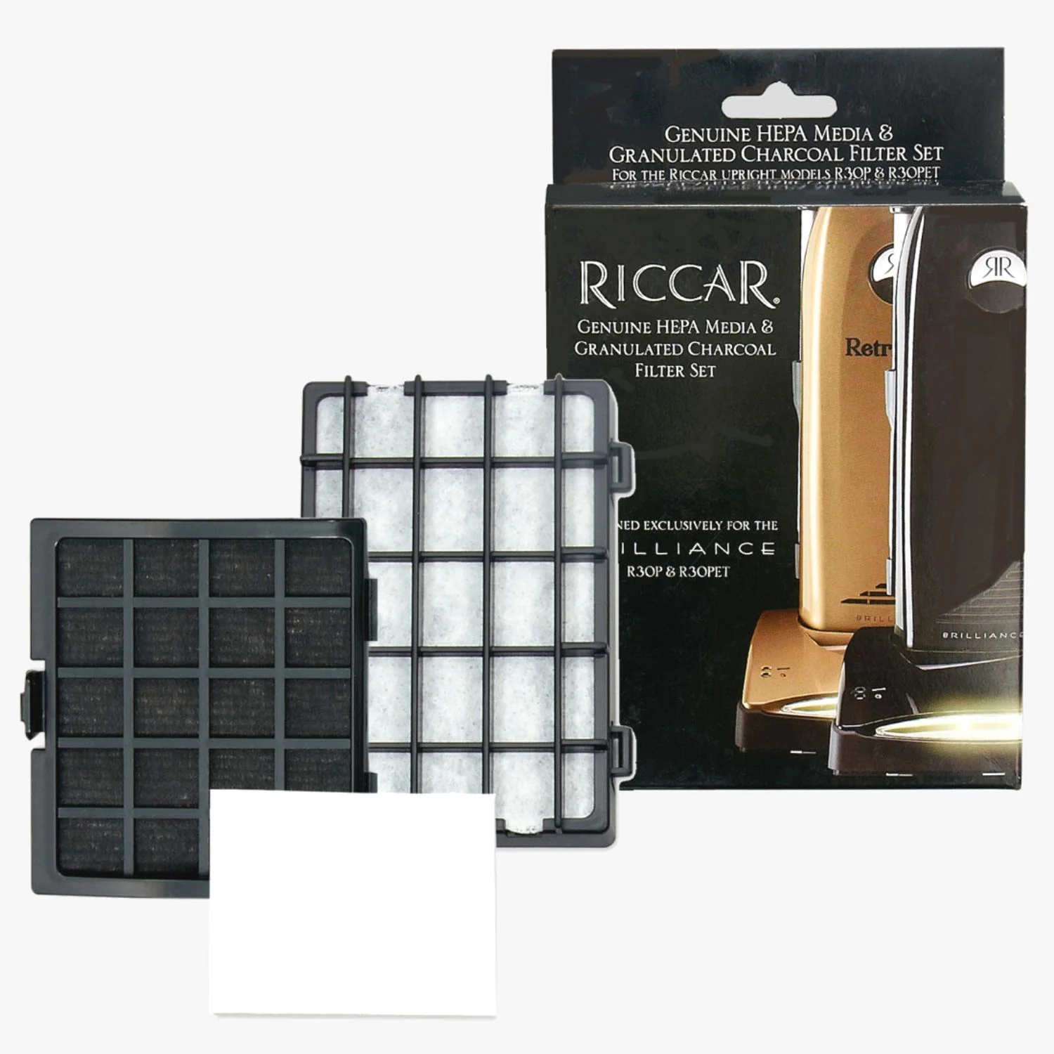 Riccar HEPA Media and Charcoal Brilliance Filter Set (RF30P) - Image 3