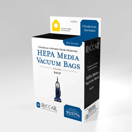 Riccar R40P Charcoal-Lined HEPA Vacuum Bags - 6 Pack