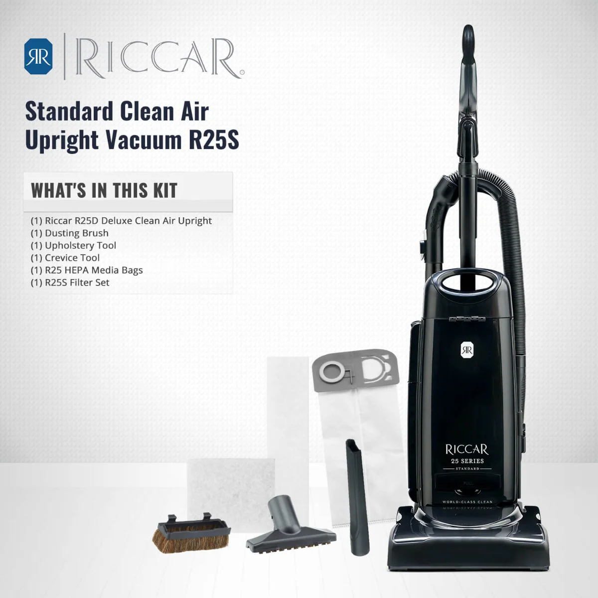 Riccar Standard Clean Air Upright Vacuum (R25S) - Image 3