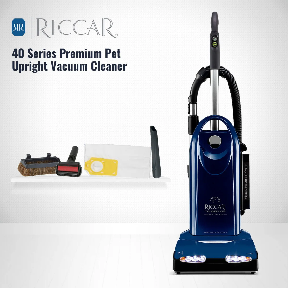Riccar Tandem Air Premium Pet Upright Vacuum (R40P.8) - Image 3