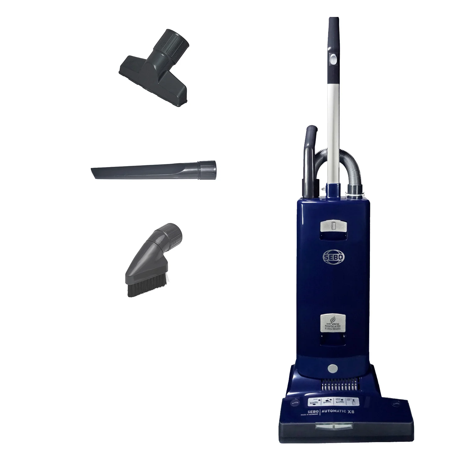 SEBO Automatic X8 Upright Vacuum Cleaner 91566AM (Blue) - Image 4